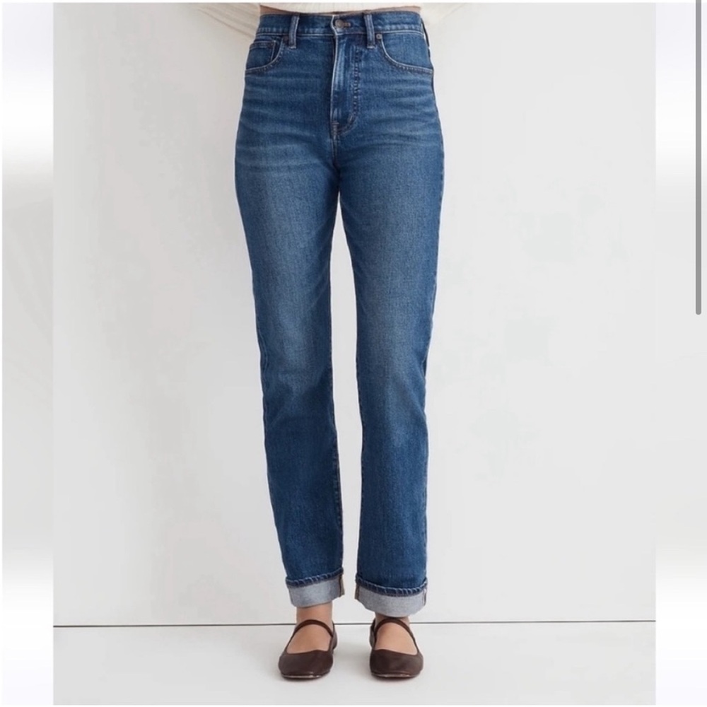Madewell The ‘90s Straight Penwood Wash BCRF Selvedge Edition High Rise Jeans